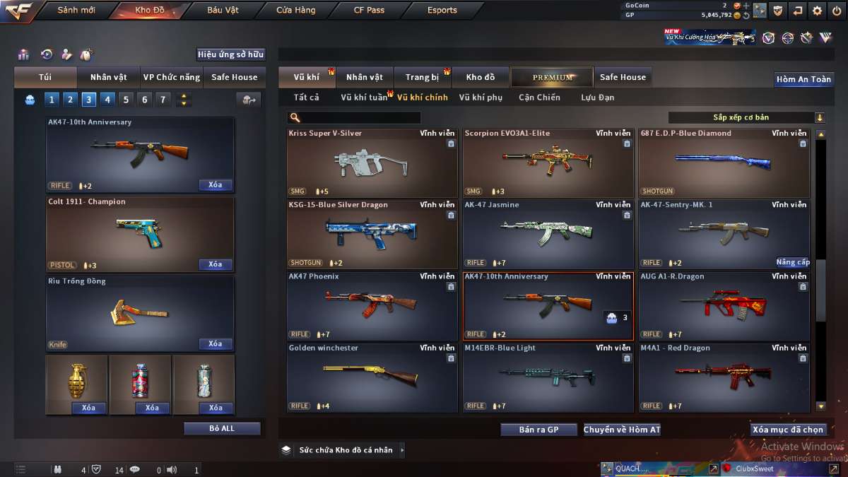 shop acc cf uy tin gia re